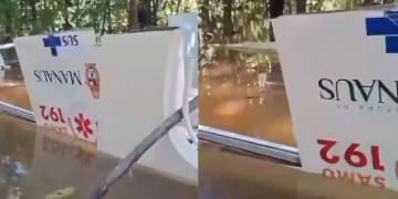 Vídeo: Suposta ambulancha furt@da em Manaus é encontrada toda desmontada