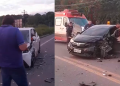 Vídeo: Batida entre dois carros na BR-174 deixa f3rid0s