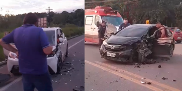 Vídeo: Batida entre dois carros na BR-174 deixa f3rid0s