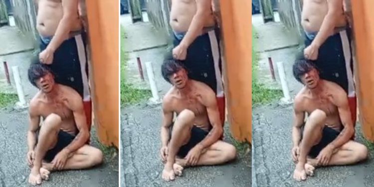 Vídeo: povo pega suspeit0 de furt0 pelos cabelos em Manaus