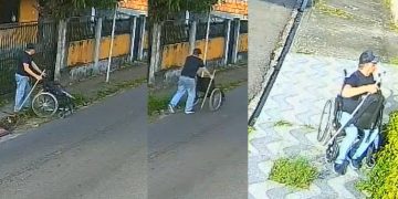 Falso cadeirante se levanta e vai andando após ganhar esmola enganando pessoas em Manaus
