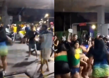 Vídeo: Tumulto generalizado explode em posto de combustíveis de Coari após jogo do Brasil