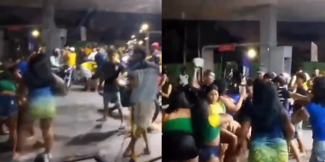 Vídeo: Tumulto generalizado explode em posto de combustíveis de Coari após jogo do Brasil