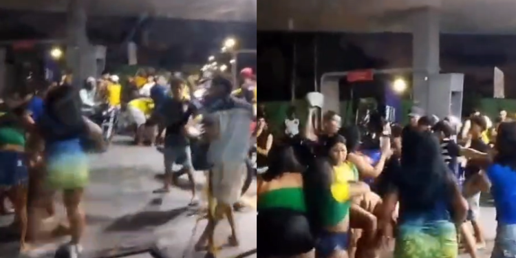 Vídeo: Tumulto generalizado explode em posto de combustíveis de Coari após jogo do Brasil