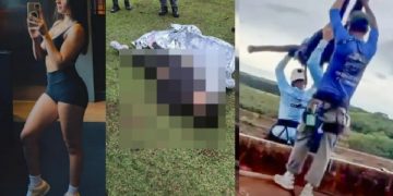 Atenção, vídeo forte: veja a queda sem cortes da jovem que m0rreu durante salto radical