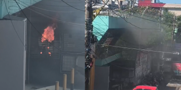 Vídeo: Fogo no medidor de energia causa princípio de incêndio em ponto comercial na Djalma Batista
