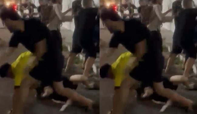 Vídeo: universitários trocam s0c0s e vão pra p0rrada na saída da aula em Manaus