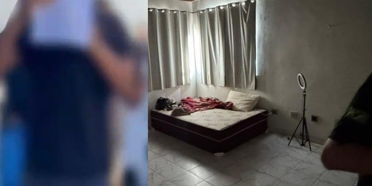 Vídeo: cabo da PM que montou casa de pr0stituiçã0 com menores esconde o rosto em Manaus