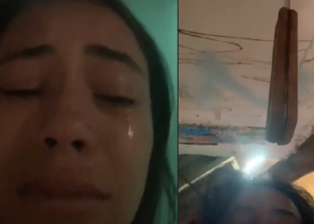 Vídeo: Jovem em d3sesper0 mostra f@ca cravada na porta após agr3ssões do ex no AM