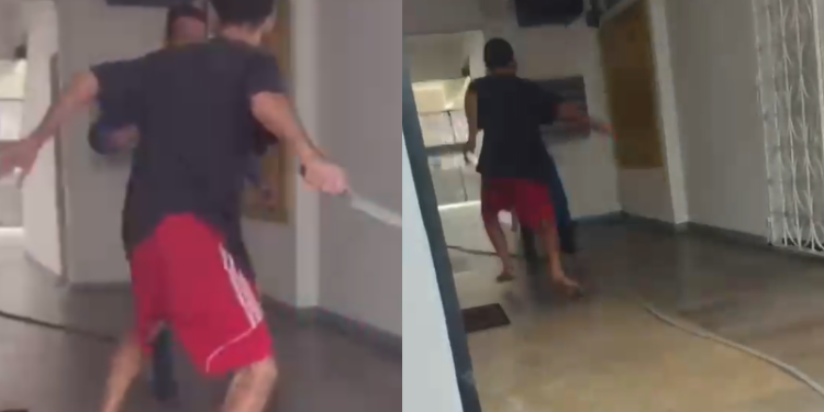 Vídeo mostra funcionário do conjunto Tocantins sendo m0rt0 com f@cada por morador problemático; veja