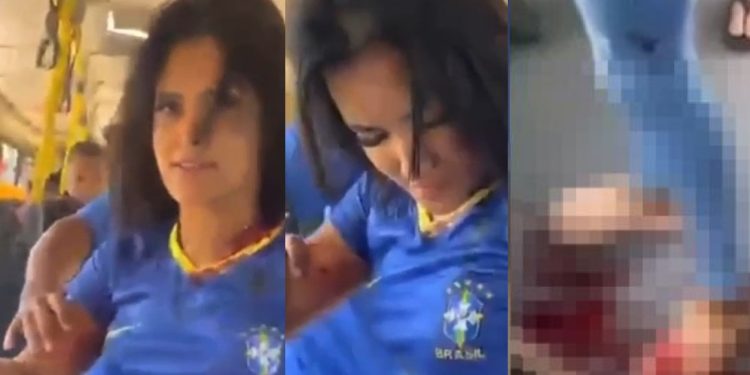 Vídeo forte: passageira é c0rtada por rival dentro de busão no Distrito: ‘pra você aprender’