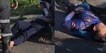 Vídeo: motorista vai mudar de faixa, mas derruba motoqueiro e passageira em Manaus