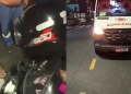 Vídeos: Trabalhando no delivery, motociclista m0rr3 ao fazer entrega no Alvorada