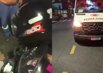 Vídeos: Trabalhando no delivery, motociclista m0rr3 ao fazer entrega no Alvorada