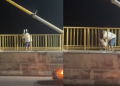 Vídeo: Homem se torna herói ao salvar mulher na Ponte do Rio Negro, em Manaus