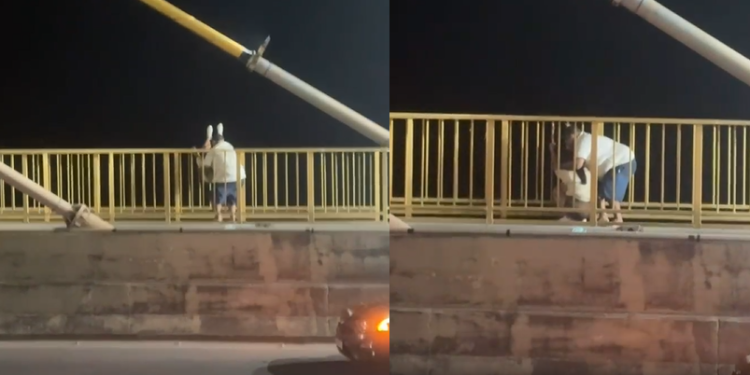 Vídeo: Homem se torna herói ao salvar mulher na Ponte do Rio Negro, em Manaus