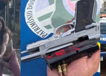 Vídeo forte: blindada saca pist0la Taurus PT 92 de dentro da perseguida no Distrito
