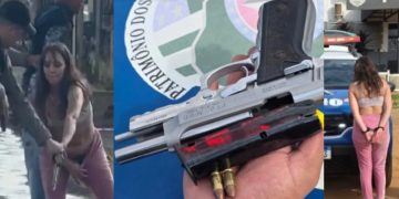 Vídeo forte: blindada saca pist0la Taurus PT 92 de dentro da perseguida no Distrito
