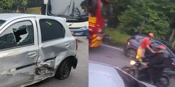 Vídeo: Uma pessoa fica pr3sa às ferragens em ac1dente com dois carros e moto em Manaus