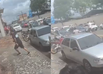 Vídeo: T1roteio registrado perto de escola terminou com três pr3s0s em Manaus
