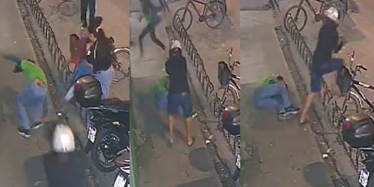Vídeo forte: câmera grava momento em que estudante é m0rto em frente à Escola Técnica