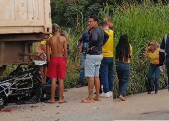Vídeo forte: motoqueiro m0rre esmagad0 na AM-010 e família se desespera aos gritos
