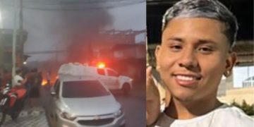 Familiares fecham rua e cobram respostas após jovem morrer em acidente com viatura da PM em Manaus