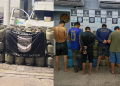 Sete homens são pr3s0s por furt0 de 68 botijas de gás de distribuidora na ZL de Manaus