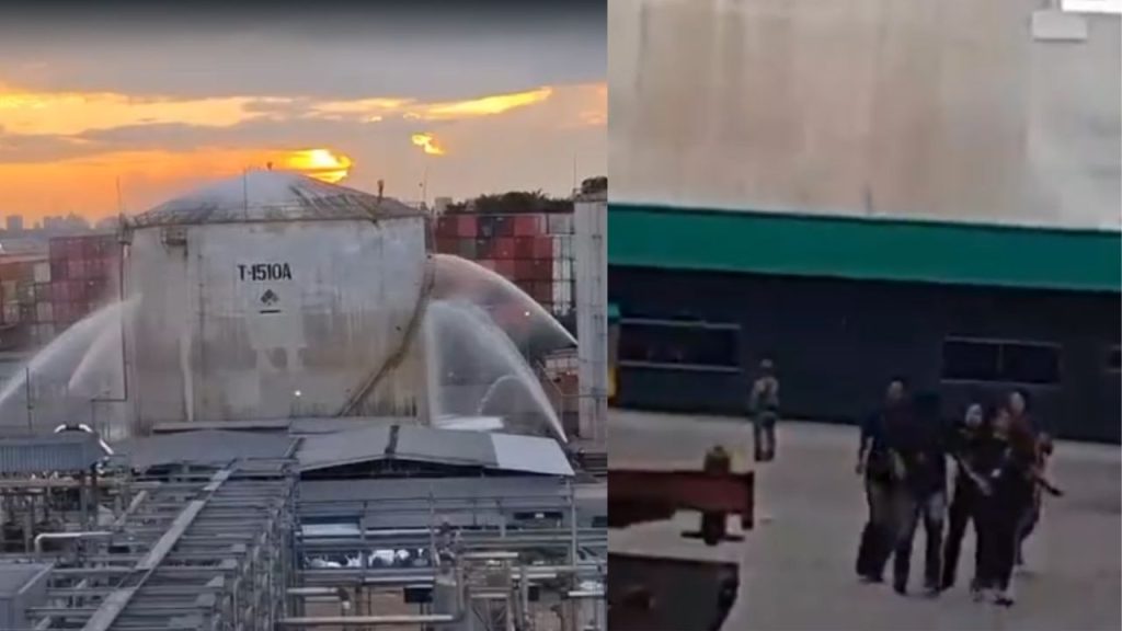 Correria e fumaça: vídeo registra trabalhadores deixando fábrica às pressas após vazamento de gás em Manaus