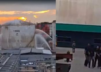 Correria e fumaça: vídeo registra trabalhadores deixando fábrica às pressas após vazamento de gás em Manaus