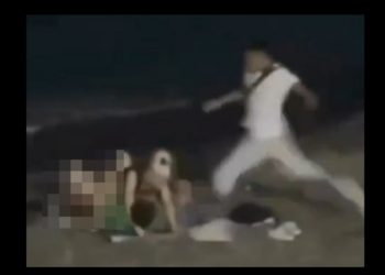 Vídeo mostra casal pego “coisando” na praia sendo agredid0 vi0lentamente  