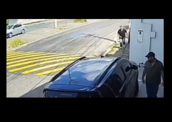Vídeo mostra momento em que dono do carro chega e dá de cara com ladrã0 em Manaus