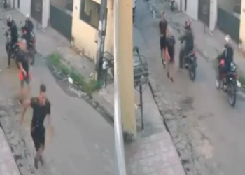 Dupla em motos promove arr@stão, d1spara tir0s e espalha pânic0 no bairro Ouro Verde