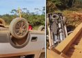 Vídeos: carros se ch0cam na BR-319 e um deles cai da ponte no Amazonas