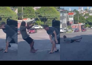Vídeo forte: idoso é atacad0, r0ubado e derrubad0 na saída do banco em Manaus