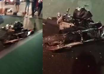 Vídeo: No Educandos, condutor é pr3s0 após atr0pelar motociclista que foi lançado por metros