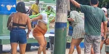 Vídeo: Disputa acirrada por ‘clientes’ faz mulheres se engalfinharem em Manacapuru