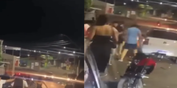Moçada se altera na frente de casa noturna e a p0rrad@ rola solta em Manacapuru