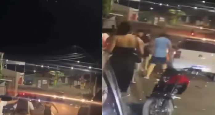 Moçada se altera na frente de casa noturna e a p0rrad@ rola solta em Manacapuru