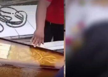 Vídeo: filhos dizem que pai m0rreu agredid0 pela madrasta e abrem caixão no enterro