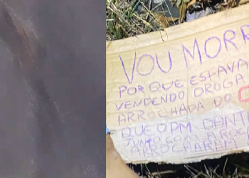 Vídeo: Homem é encontrado m0rt0 com bilhete que ac*sa PM, Rocam e fala em ‘arr0cho’ de dr0gas em Manaus