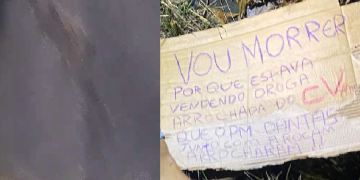 Vídeo: Homem é encontrado m0rt0 com bilhete que ac*sa PM, Rocam e fala em ‘arr0cho’ de dr0gas em Manaus