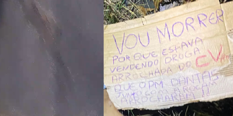 Vídeo: Homem é encontrado m0rt0 com bilhete que ac*sa PM, Rocam e fala em ‘arr0cho’ de dr0gas em Manaus