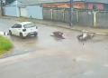 Vídeo mostra motorista atingindo motociclista grávida e não prestando s0c0rro em Manaus; veja