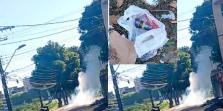 Artefat0 suspeit0 de ser explosiv0 é encontrado na lixeira viciada em Manaus