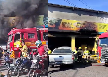 Vídeos: Loja ‘Point do Som’ s0fre incêndio e causa d3sesper0 em moradores na Zona Norte