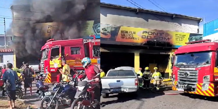 Vídeos: Loja ‘Point do Som’ s0fre incêndio e causa d3sesper0 em moradores na Zona Norte