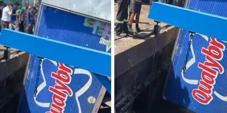 Vídeo: caminhão cai durante tentativa de embarque no Porto do Ceasa em Manaus