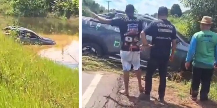 Vídeo: médico perde controle do carro e cai dento do rio no Amazonas