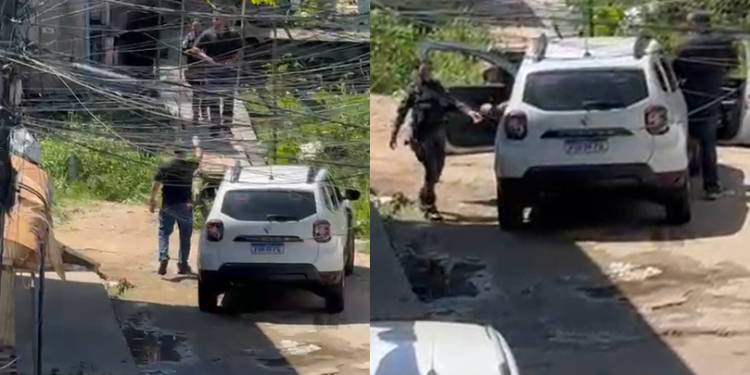 Vídeo: Pr3s0 e com alg3mas, homem consegue fug1r a caminho da audiência de custódia em Manaus